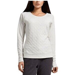 32 Degrees Heat by Weatherproof Quilted Fleece Sweatshirt Heather Gray Sz XXL
